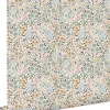 Estahome papier peint fleurs bleu grisâtre, rose terracotta et vert - 53 cm x 10.05 m - 139837- Papier Peint