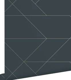 Estahome Papier Peint<papier peint lignes graphiques bleu foncé et or - 53 cm x 10.05 m - 139213
