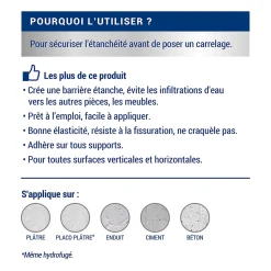 Ripolin Etanchéité avant carrelage intérieur mat 2,5L- Ragréage Et Primaire Pour Carrelage