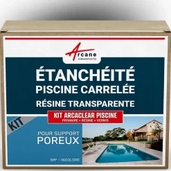 Arcane Industries Etanchéité Piscine Carrelée - Résine Transparente KIT ARCACLEAR PISCINE Transparent - 5 m², support poreux -- Ragréage Et Primaire Pour Carrelage