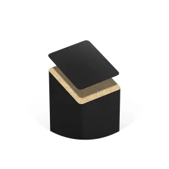 Tasseau Bois|Tasseau Décoratif<Extrémité adhésive vinyle noir pour lamelle 3 x 4 cm