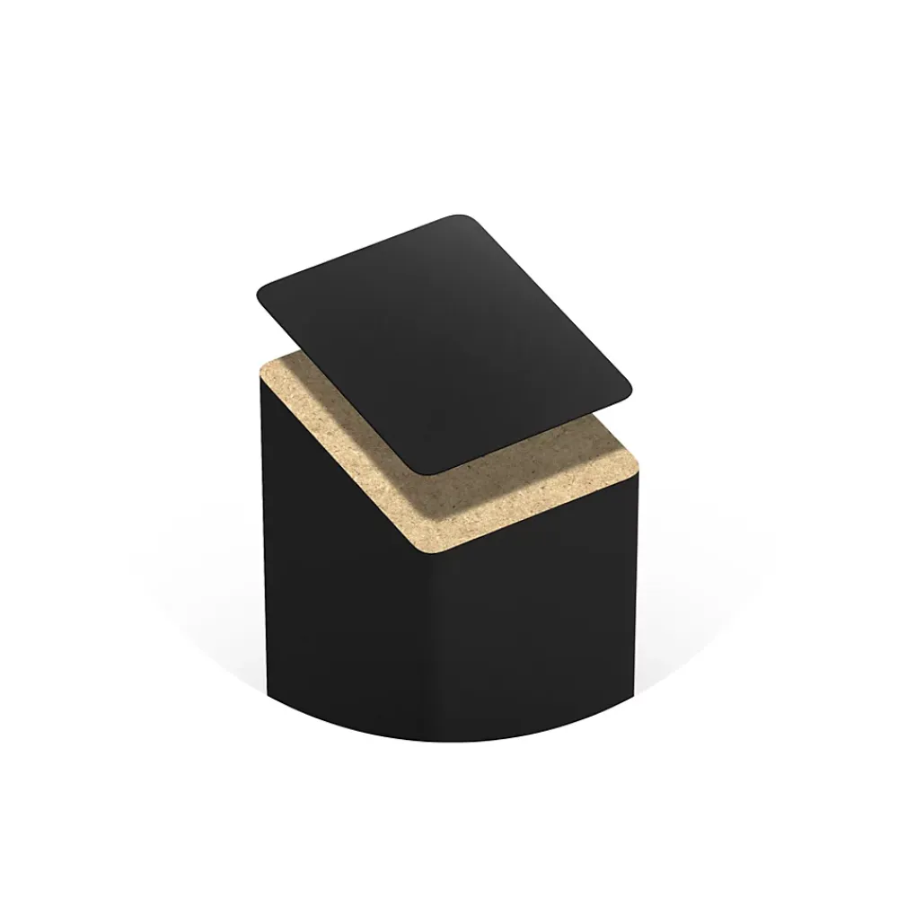 Tasseau Bois|Tasseau Décoratif<Extrémité adhésive vinyle noir pour lamelle 3 x 4 cm