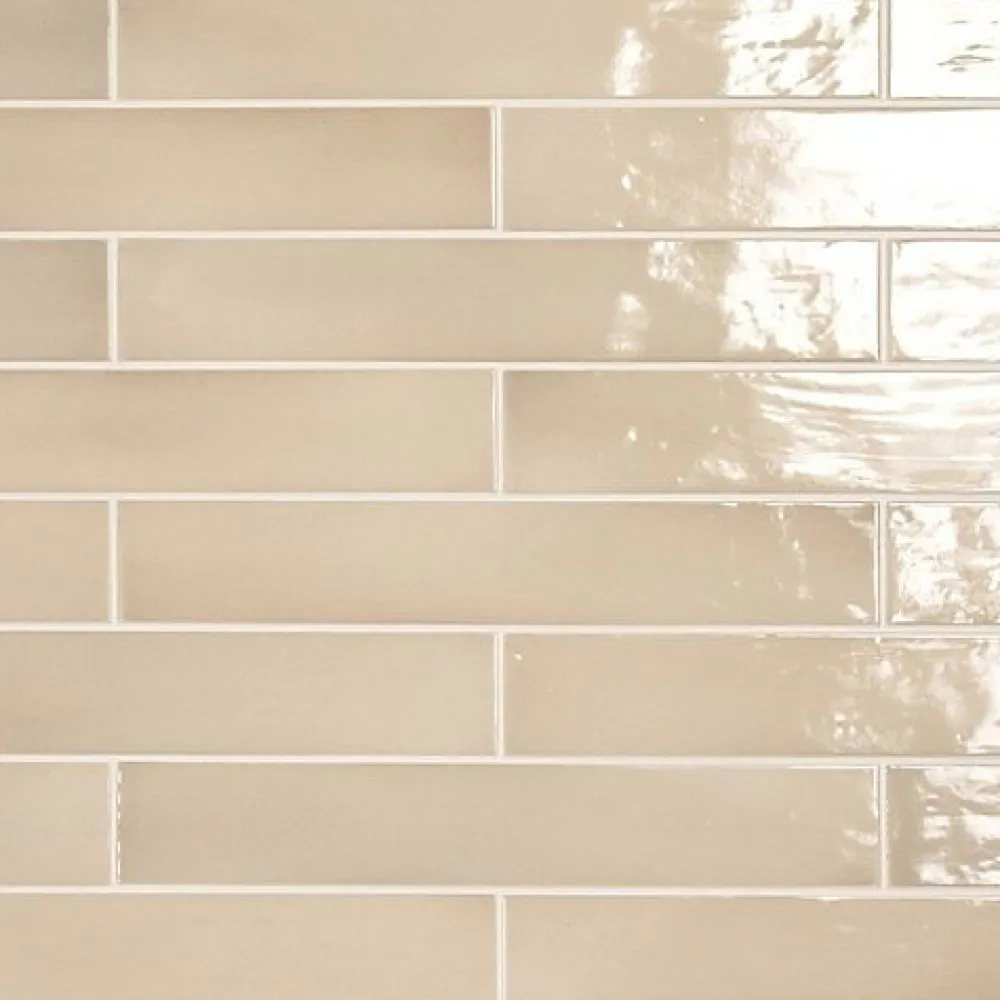 Gioia Materia Faïence Effet Zellige Beige MANACOR 6,5x40 beige - Les Carreaux de Jean- Faïence Pour Cuisine