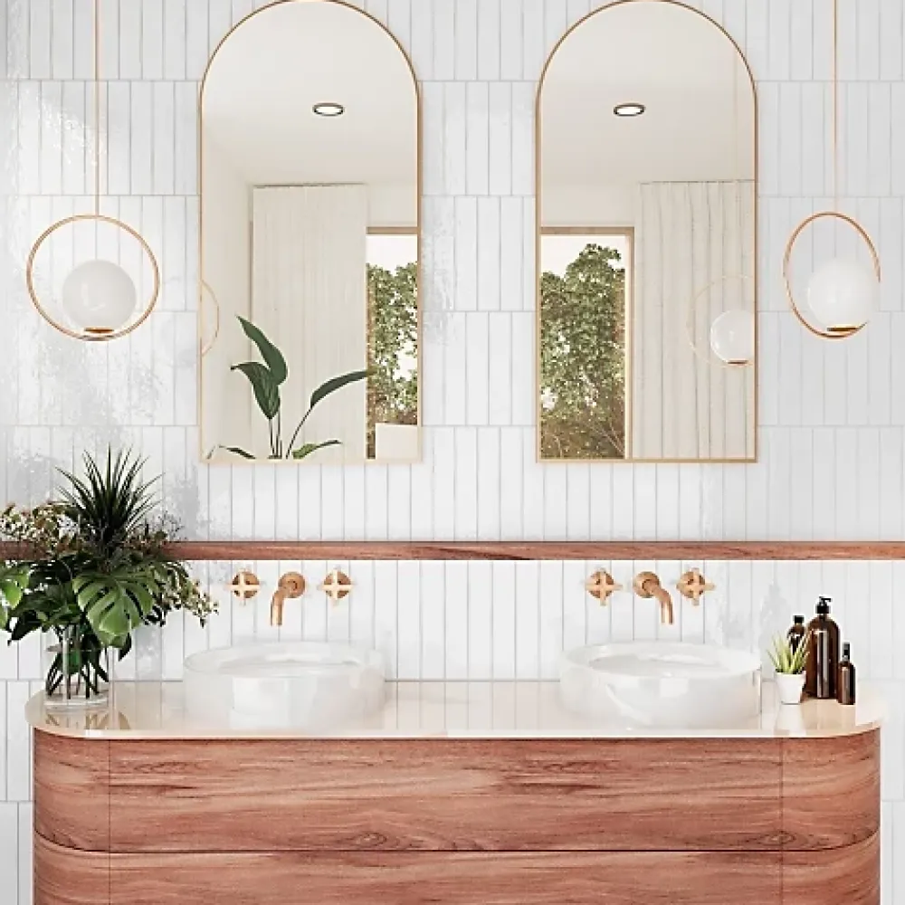 Les Carreaux De Jean Faïence Pour Salle De Bains<Faïence Effet Zellige Blanc SAONA 5x25 White - Les Carreaux de Jean