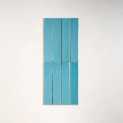Les Carreaux De Jean Faïence Pour Douche|Faïence Pour Salle De Bains<Faïence Effet Zellige Bleu SAONA 5x25 Sky - Les Carreaux de Jean