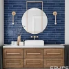 Gioia Materia Faïence Effet Zellige Bleu Foncé MANACOR 6,5x40 ocean blue - Les Carreaux de Jean- Faïence Pour Cuisine|Faïence Pour Salle De Bains