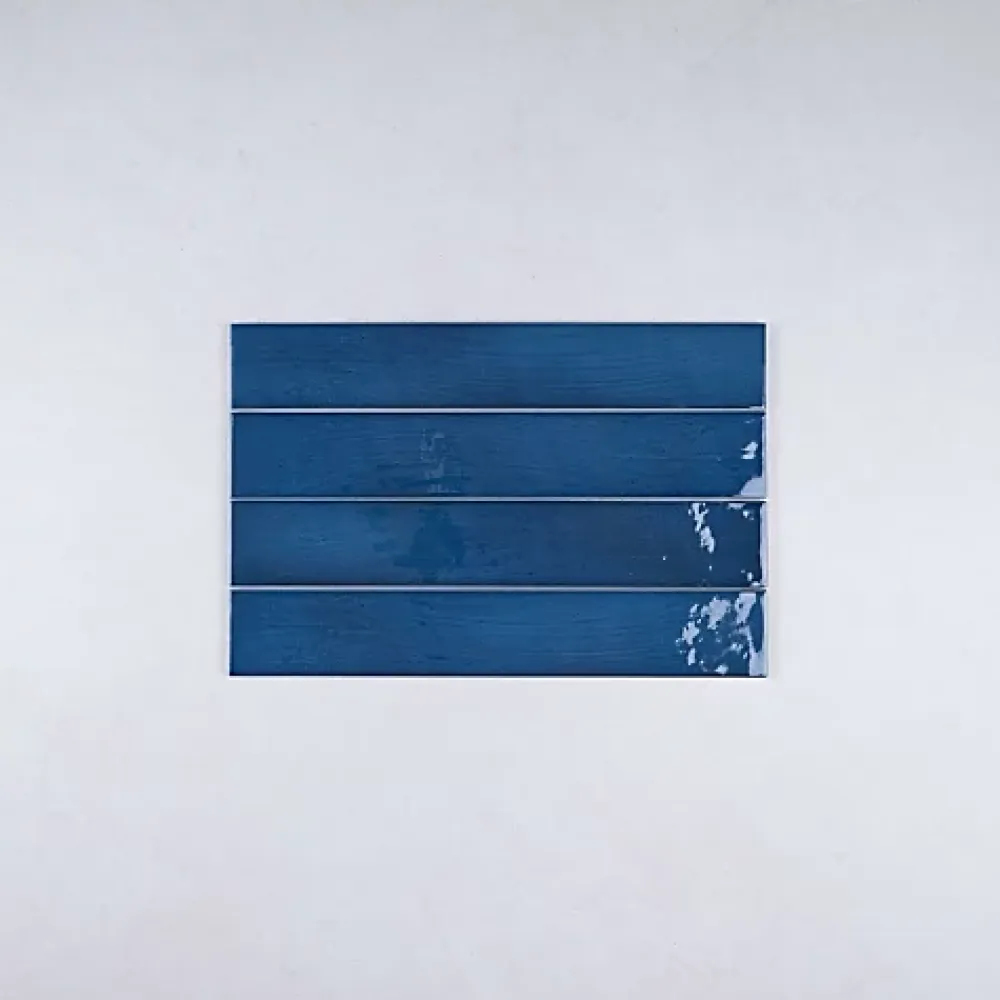 Gioia Materia Faïence Effet Zellige Bleu Foncé MANACOR 6,5x40 ocean blue - Les Carreaux de Jean- Faïence Pour Cuisine|Faïence Pour Salle De Bains