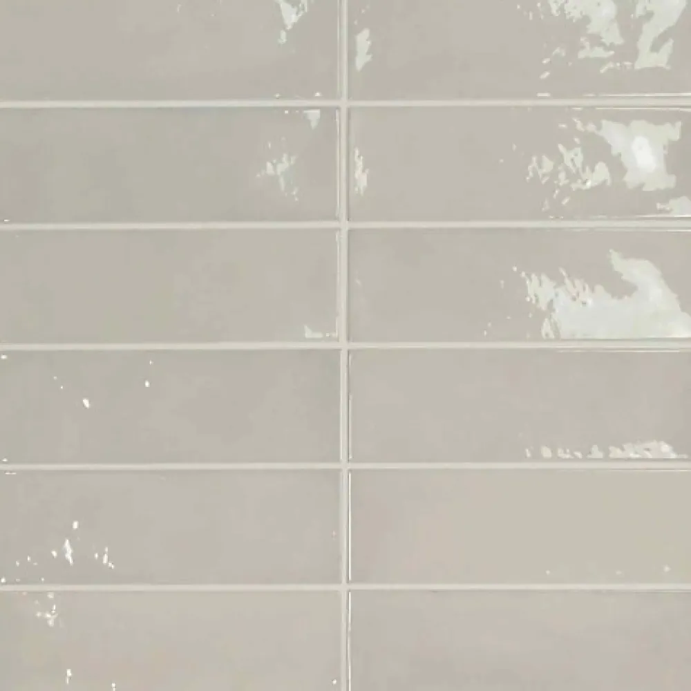 Gioia Materia Faïence Effet Zellige Gris VILLAGE 6,5x20 Silver Mist - LES CARREAUX DE JEAN- Faïence Pour Salle De Bains|Faïence Pour Cuisine