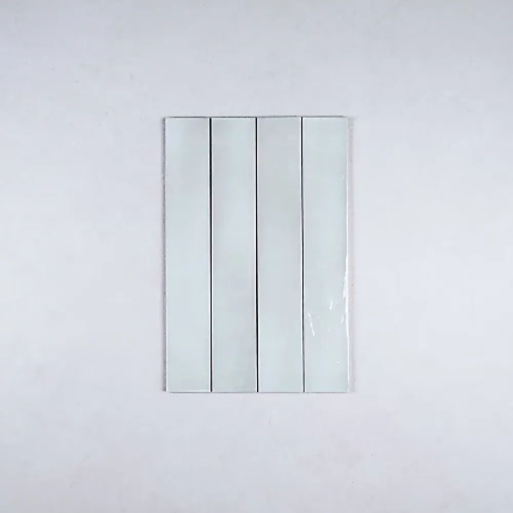 Gioia Materia Faïence Effet Zellige MANACOR 6,5x40 mint - Les Carreaux de Jean- Faïence Pour Salle De Bains|Faïence Pour Cuisine