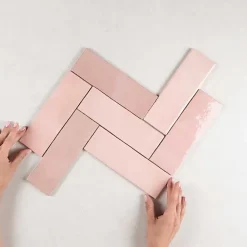 Gioia Materia Faïence Pour Douche|Faïence Pour Cuisine<Faïence Effet Zellige Rose ARTISAN 6.5x20 Rose - Les Carreaux de Jean
