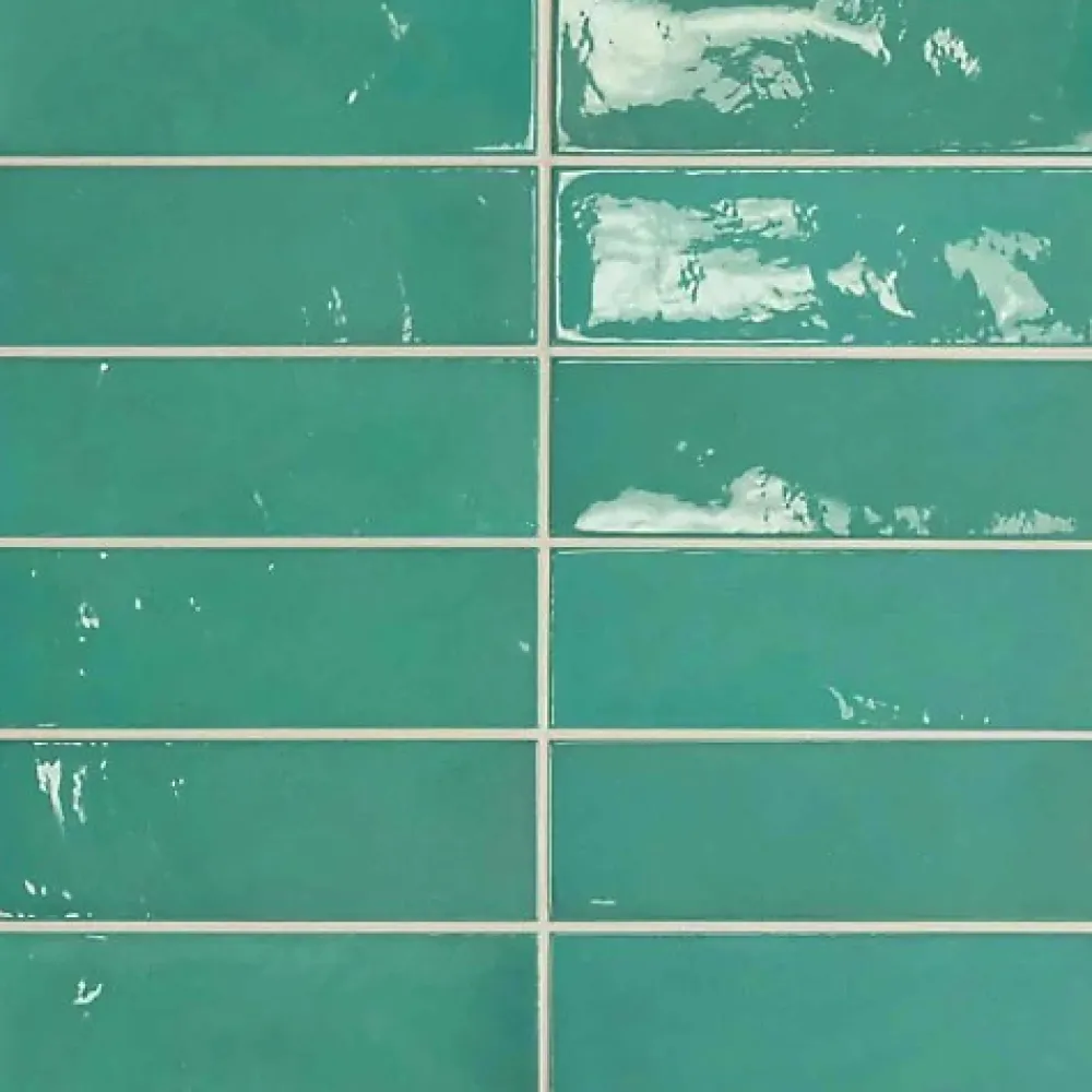 Gioia Materia Faïence Pour Pièce À Vivre<Faïence Effet Zellige Turquoise VILLAGE 6,5x20 Teal - LES CARREAUX DE JEAN
