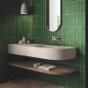 Les Carreaux De Jean  Faïence Effet Zellige Vert Émeraude SAONA 5x25 Green - Les Carreaux de Jean- Faïence Pour Salle De Bains|Faïence Pour Pièce À Vivre