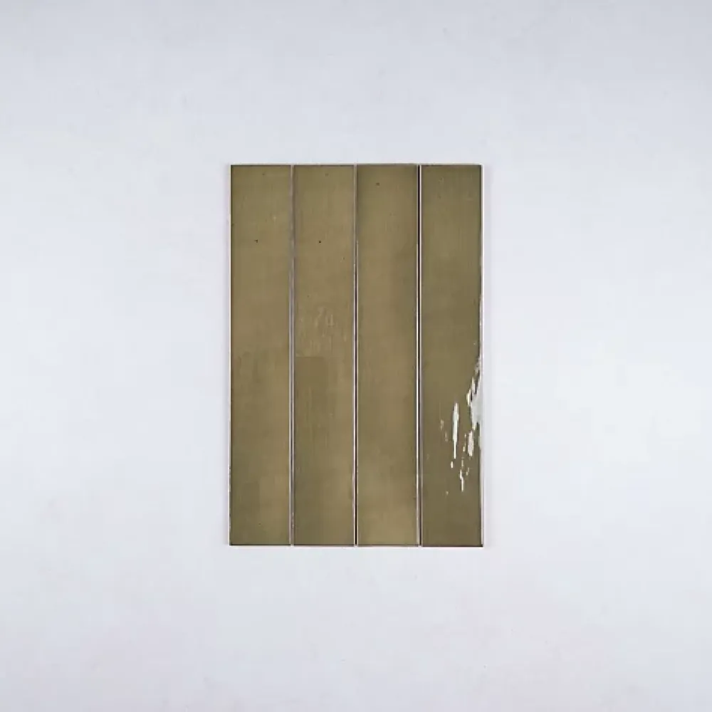 Gioia Materia Faïence Pour Cuisine<Faïence Effet Zellige Vert Olive MANACOR 6,5x40 basil green - Les Carreaux de Jean