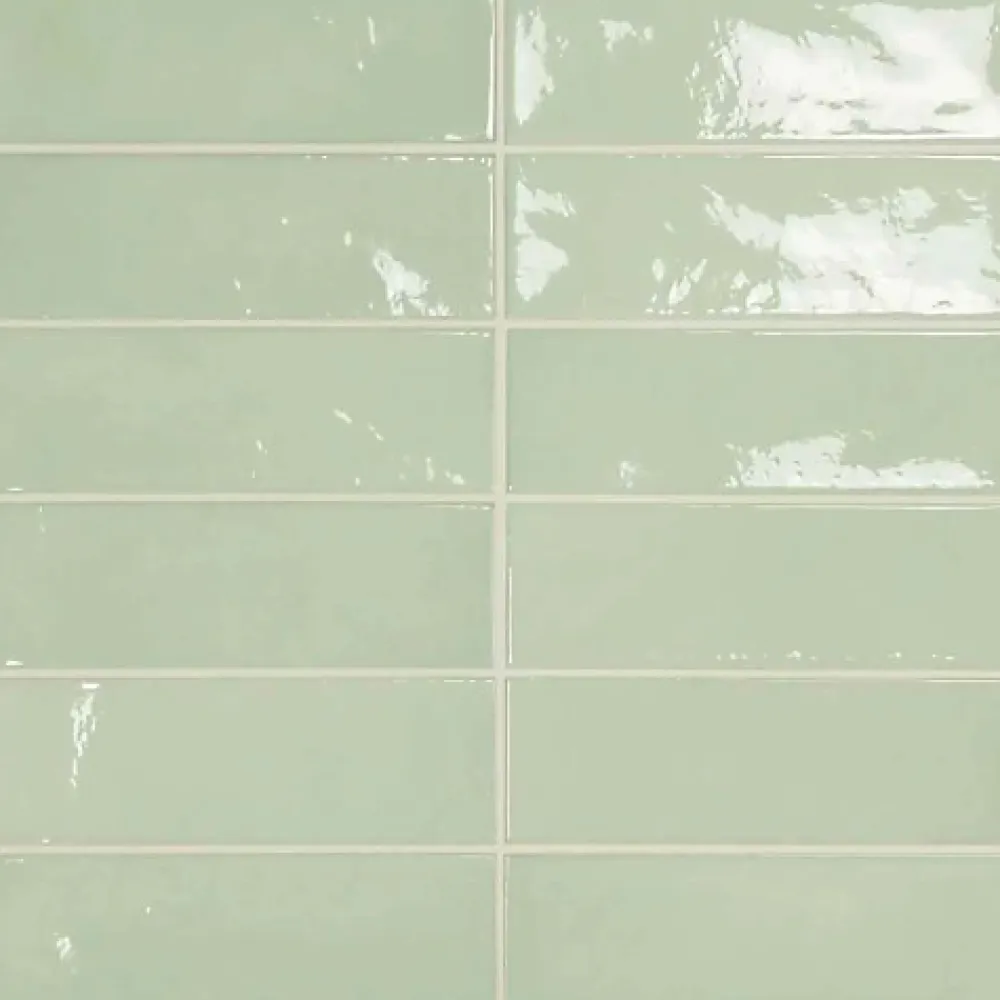 Gioia Materia Faïence Pour Pièce À Vivre|Faïence Pour Cuisine<Faïence Effet Zellige Vert d'eau VILLAGE 6,5x20 Mint - LES CARREAUX DE JEAN