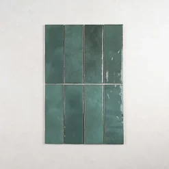 Gioia Materia Faïence Pour Cuisine<Faïence Effet Zellige Vert ARTISAN 6.5x20 Green - Les Carreaux de Jean