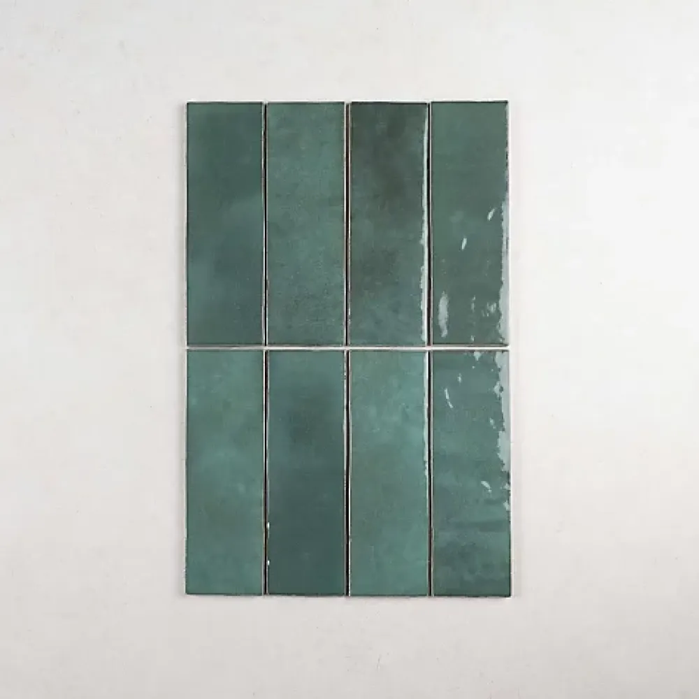 Gioia Materia Faïence Pour Cuisine<Faïence Effet Zellige Vert ARTISAN 6.5x20 Green - Les Carreaux de Jean