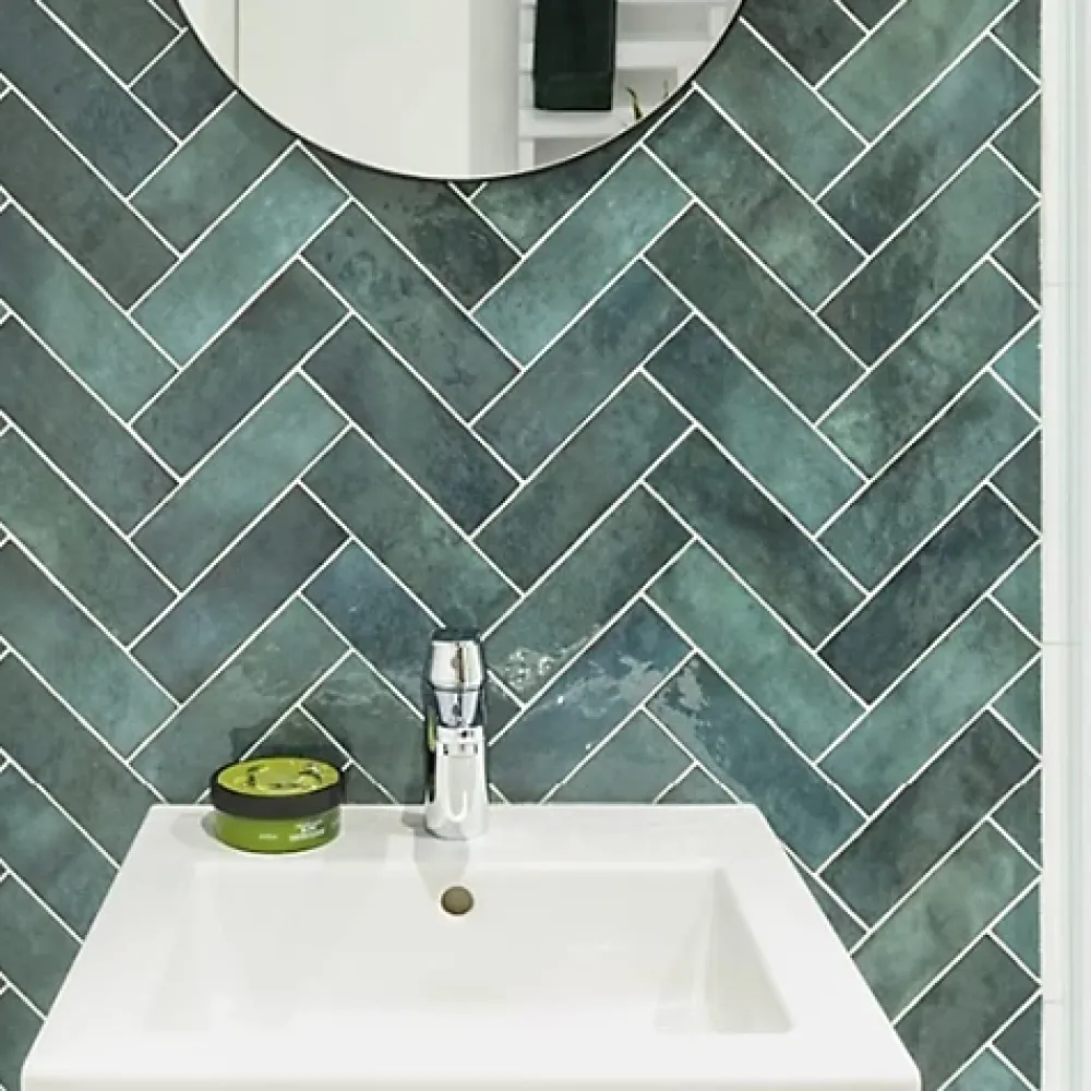 Gioia Materia Faïence Pour Cuisine<Faïence Effet Zellige Vert ARTISAN 6.5x20 Green - Les Carreaux de Jean