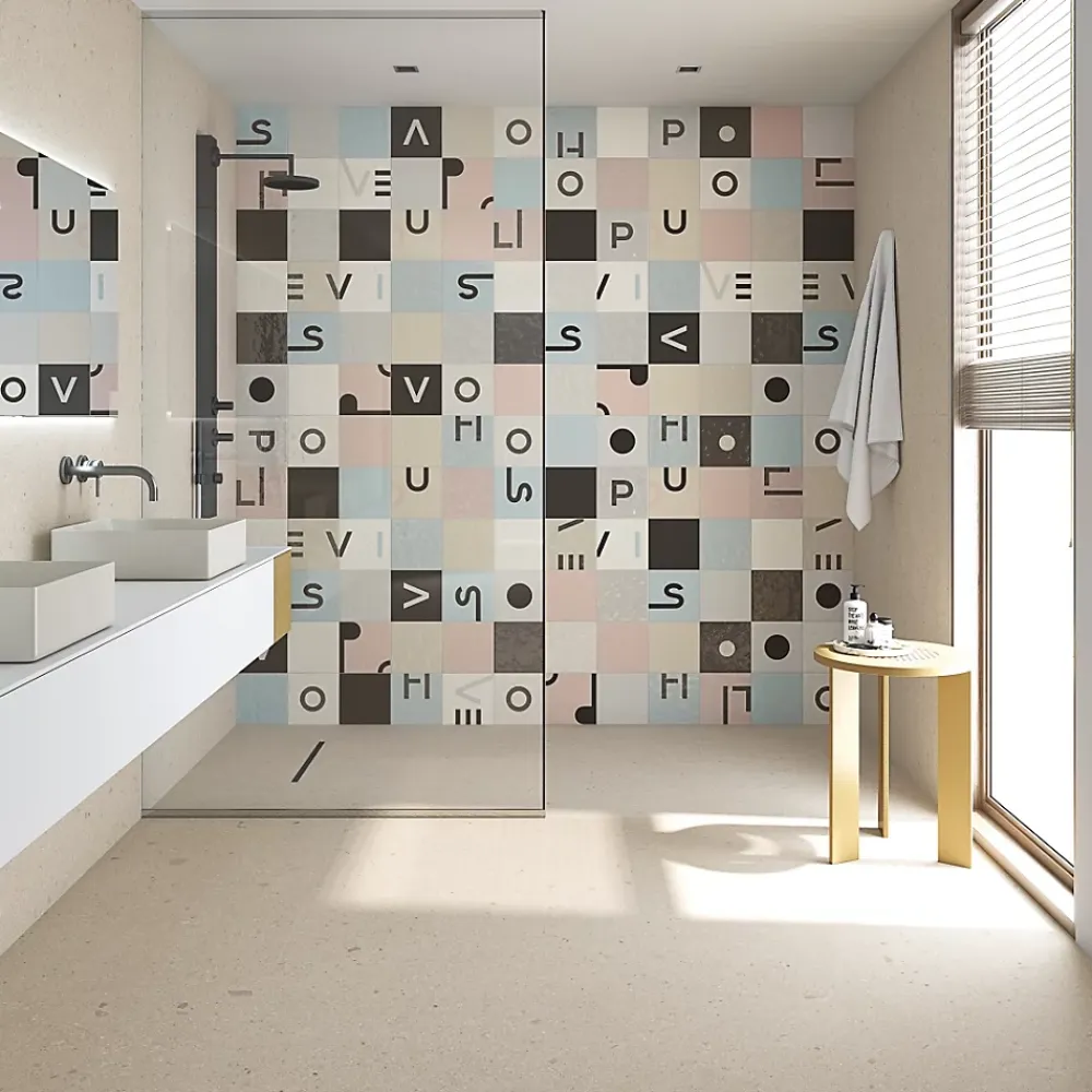 Vives Faïence Pour Pièce À Vivre|Faïence Pour Douche<Faïence Filippo Soul Garland Humo Oro 20 x 20cm ( vendu par boite de 1 m² )