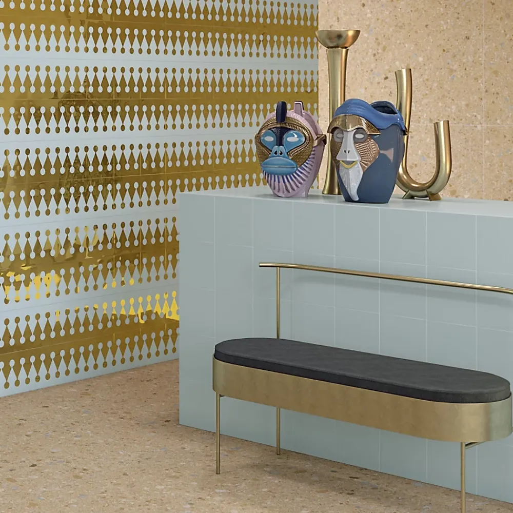 Vives Faïence Pour Pièce À Vivre|Faïence Pour Douche<Faïence Filippo Soul Garland Humo Oro 20 x 20cm ( vendu par boite de 1 m² )