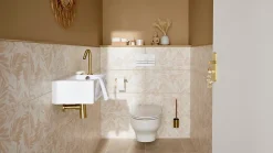 Etile Faïence Unie|Carrelage Mural Pour Wc<Faïence murale beige sable décor feuillage 2D mat L.90 x l.30 cm x ép.10,5 mm, Aspen