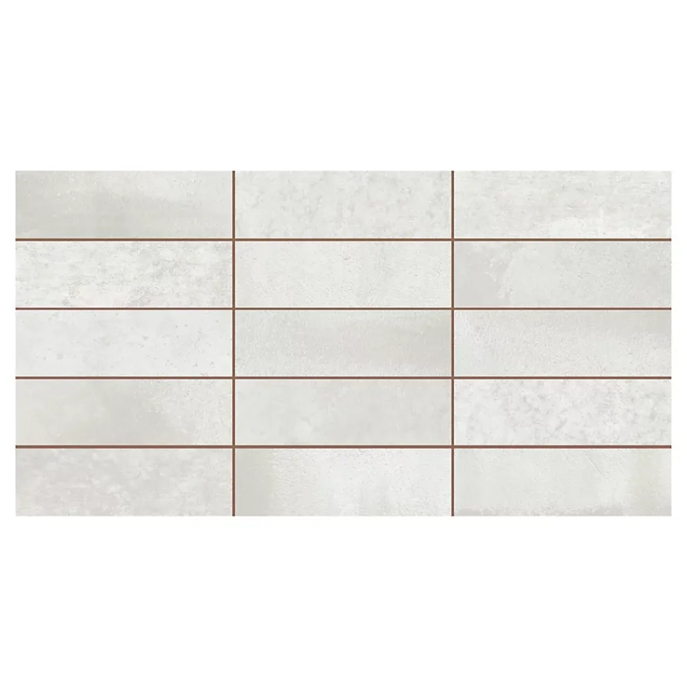 Ecoceramic Faïence murale blanc brillant effet pierre L.60 x l.31,6 cm x ép.9 mm, Soul- Carrelage Mural Pour Douche|Carrelage Mural Pour Cuisine