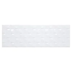 GoodHome Faïence murale blanc brillant avec relief L.60 x l.20 cm x ép.8,3 mm, Plain- Faïence Unie|Faïence Pour Douche