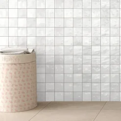 Ecoceramic Faïence murale blanc brillant texturé L.60 x l.31,6 cm x ép.9 mm, Soul- Faïence Unie|Faïence Pour Wc