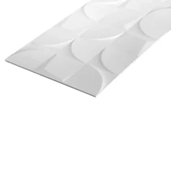 GoodHome Faïence murale blanc décor géométrique L.90 x l.30 cm x ép.8,7 mm, Aragone- Faïence Unie|Faïence Pour Wc