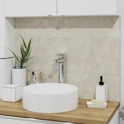 Carrelage Mural Pour Douche|Carrelage Mural Pour Cuisine<Faïence murale blanc gris effet marbré 25 x 40 cm Commo