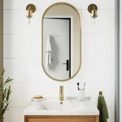 GoodHome Faïence murale blanc mat L.40 x l.25 cm x ép.8,3 mm, Alexandrina- Carrelage Mural Pour Douche|Carrelage Mural Pour Cuisine