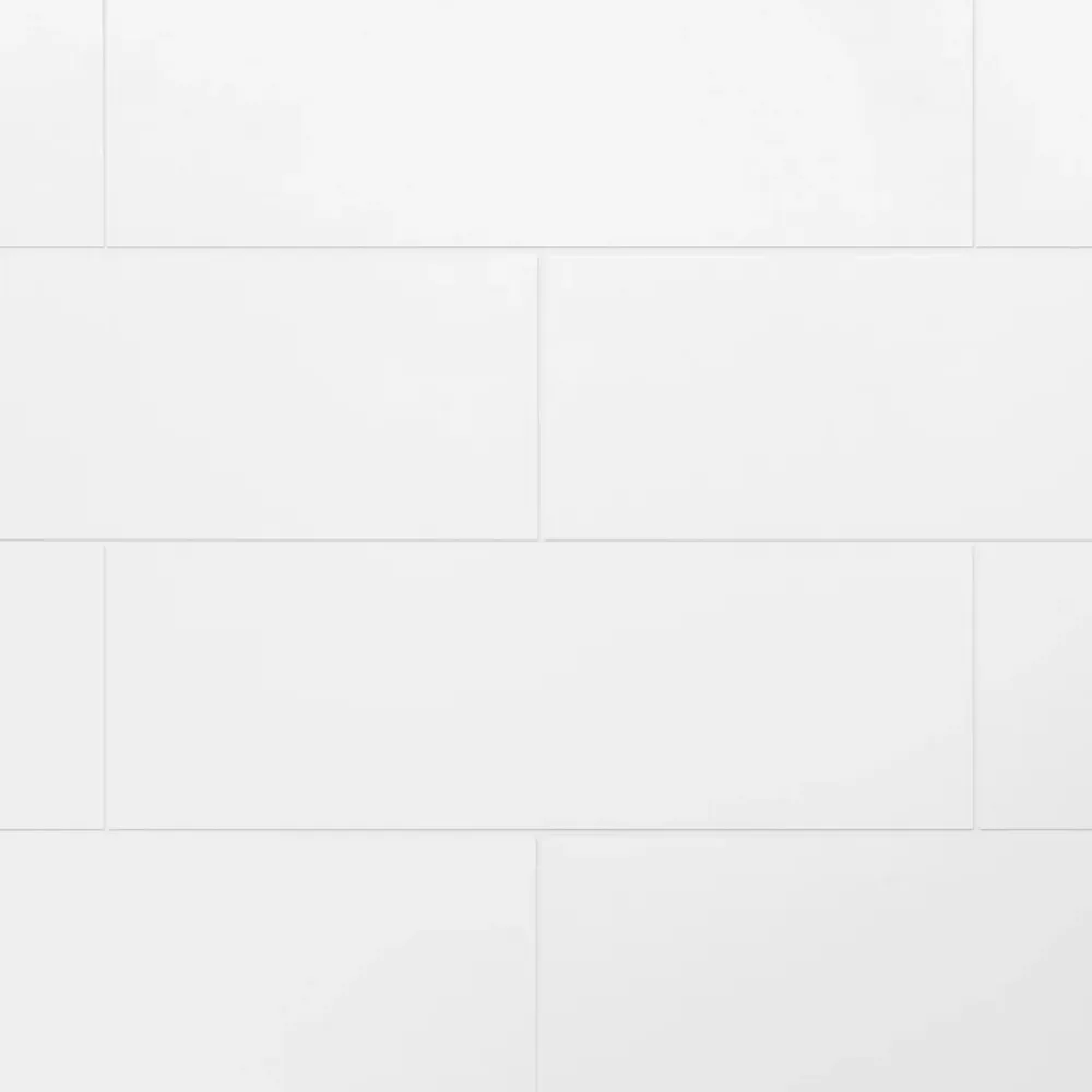 GoodHome Faïence Unie|Faïence Pour Douche<Faïence murale blanc mat L.90 x l.30 cm x ép.8,7 mm, Aragone