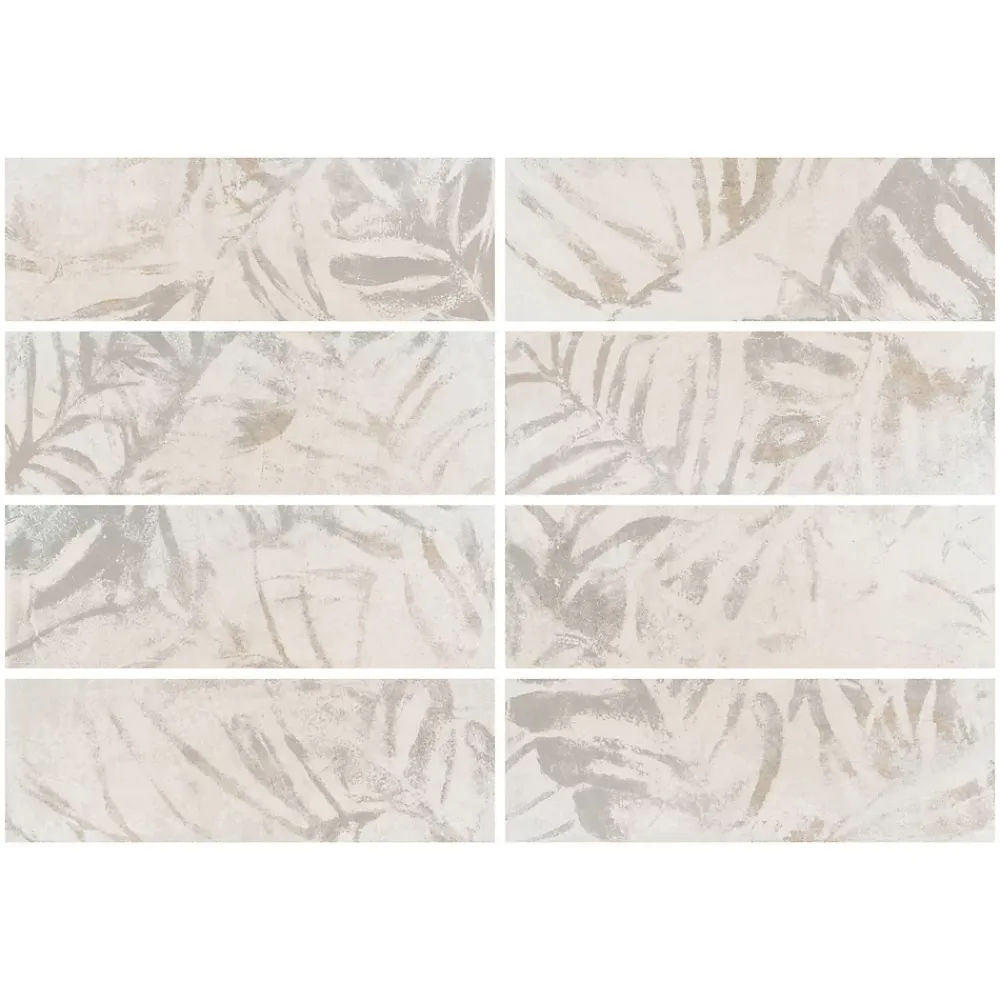 Faïence Effet Béton|Carrelage Mural Effet Béton<Faïence murale décor effet béton beige cream satin L.90 x l.30 cm x ép.10 mm, Brush