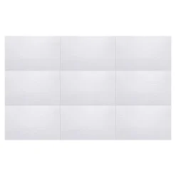 GoodHome Carrelage Mural Pour Douche|Faïence Unie<Faïence murale décor relief linéaire blanc L.40 x l.25 cm x ép.8,3 mm, Alexandrina