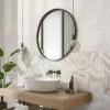Faïence murale effet béton blanc L.90 x l.30cm x ép.10 mm, Brush- Faïence Effet Béton|Faïence Pour Douche