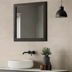 Faïence murale effet béton marron taupe satin L.90 x l.30 cm x ép.10 mm, Brush- Faïence Pour Douche|Faïence Effet Béton