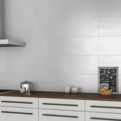 Ecoceramic Faïence murale effet béton blanc mat L.60 x l.20 cm x ép.9,5 mm, Gallery- Faïence Effet Béton|Carrelage Mural Pour Wc