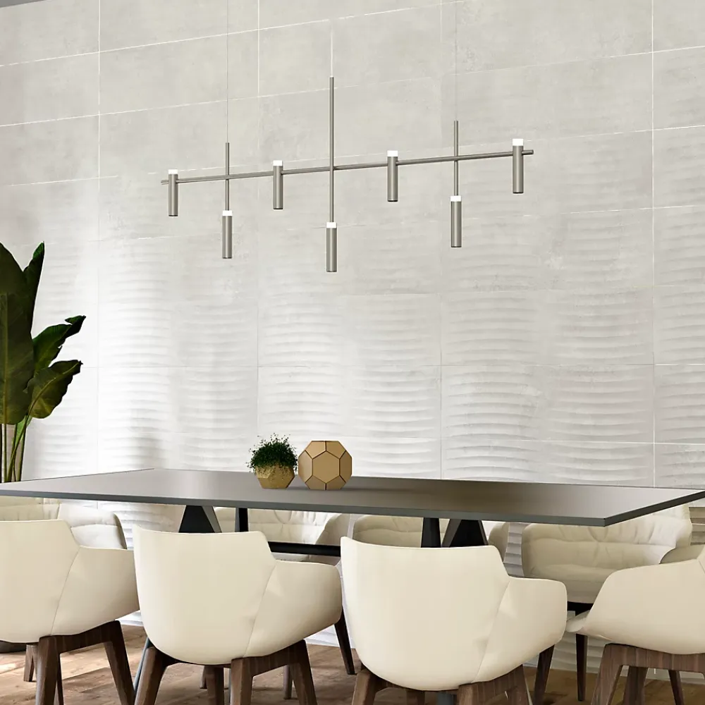 Baldocer Faïence murale effet béton gris clair mat décor vague L.90 x l.30 cm x ép.10,5 mm, Unik- Faïence Effet Béton|Faïence Pour Douche
