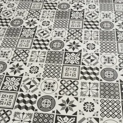 GoodHome Faïence Effet Carreaux De Ciment|Carrelage Mural Pour Douche<Faïence murale effet carreaux de ciment tons noirs et blancs L.60 x l.20 cm x ép.8,3 mm, Konkrete