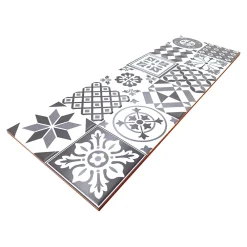 GoodHome Faïence Effet Carreaux De Ciment|Carrelage Mural Pour Douche<Faïence murale effet carreaux de ciment tons noirs et blancs L.60 x l.20 cm x ép.8,3 mm, Konkrete