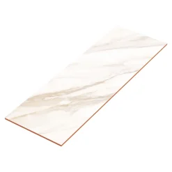 GoodHome Faïence murale effet marbre blanc et doré brillant L.60 x l.20 cm x ép.9,4 mm, Aruma- Faïence Effet Marbre|Carrelage Mural Pour Douche