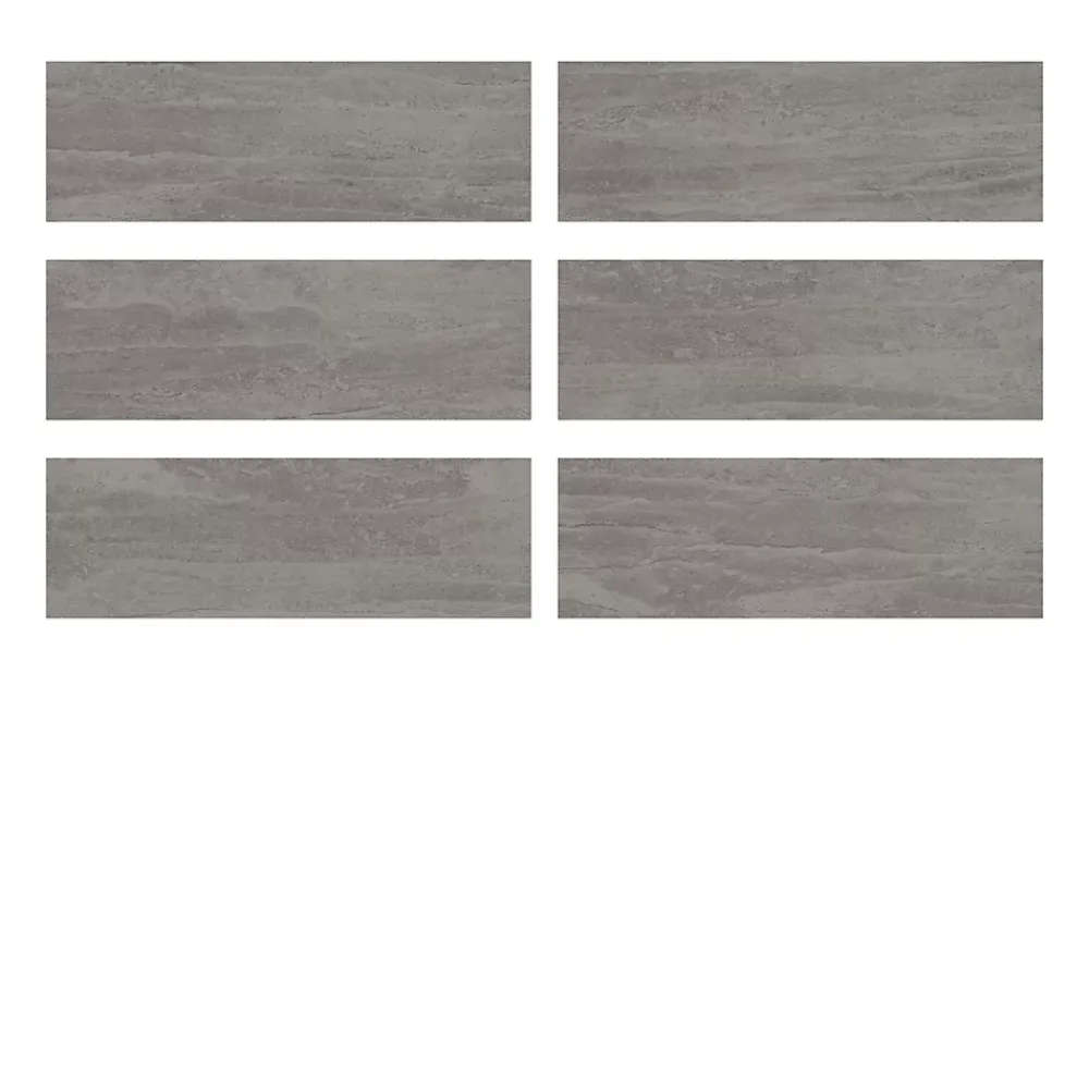 Ecoceramic Faïence Pour Pièce À Vivre|Faïence Effet Pierre<Faïence murale effet pierre gris mat L.60 x l.20 cm x ép.9,5 mm, Althea