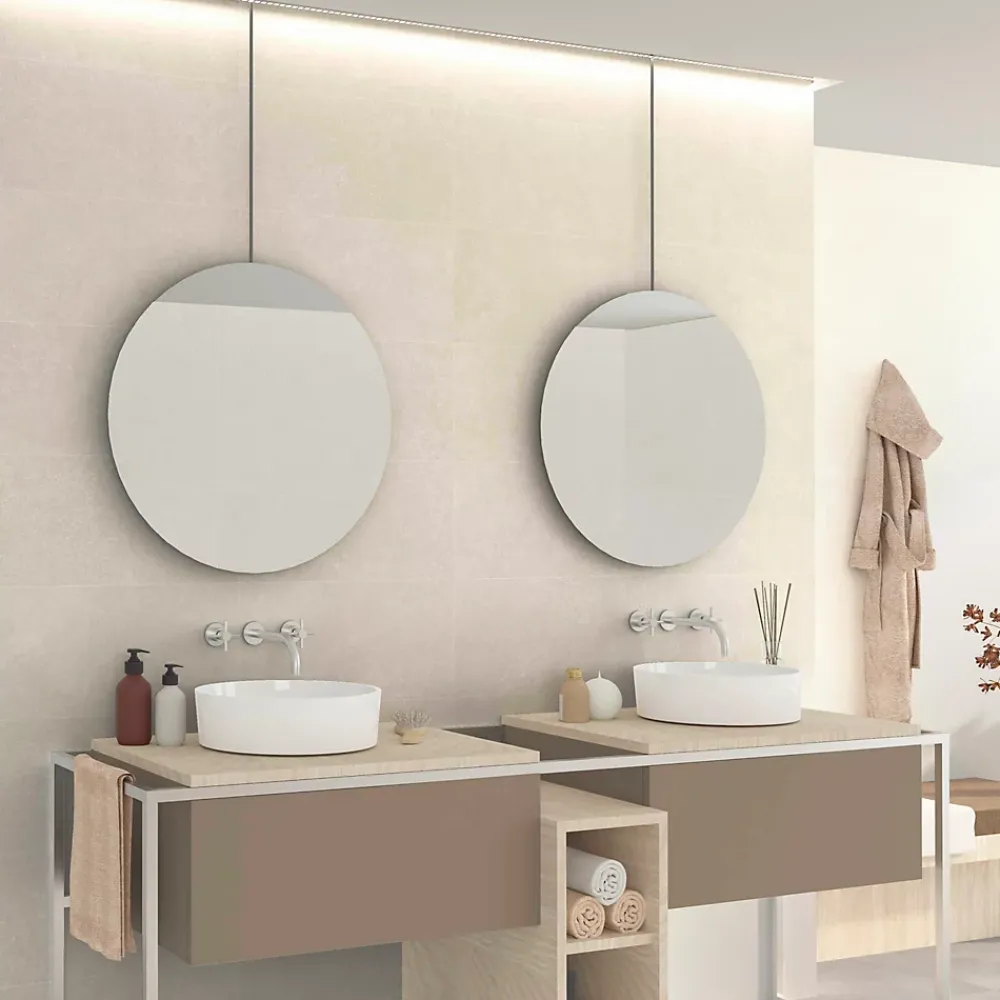 Azulejos Benadresa Faïence murale effet pierre ivoire mat L.60 x l.30 cm x ép.9 mm, Urano- Faïence Effet Pierre|Faïence Pour Douche