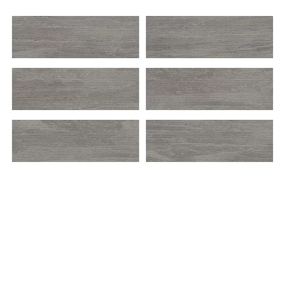 Ecoceramic Faïence Effet Pierre|Carrelage Mural Effet Pierre<Faïence murale effet pierre gris mat décor texturé L.60 x l.20 cm x ép.9,5 mm, Althea