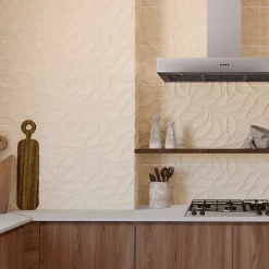 Azulejos Benadresa Faïence Effet Pierre|Carrelage Mural Pour Douche<Faïence murale effet pierre beige mat décor feuille L.90 x l.30 cm x ép.10,5 mm, Avenue