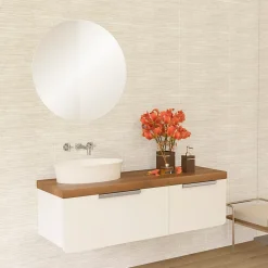 Azulejos Benadresa Faïence Effet Pierre|Carrelage Mural Pour Douche<Faïence murale effet pierre décor ivoire mat L.60 x l.30 cm x ép.9 mm, Urano