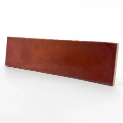 Carrelage Mural Pour Douche|Carrelage Mural Pour Cuisine<Faïence murale effet terre cuite terracotta brillant L.30 x l.7,5 cm, Vernissea