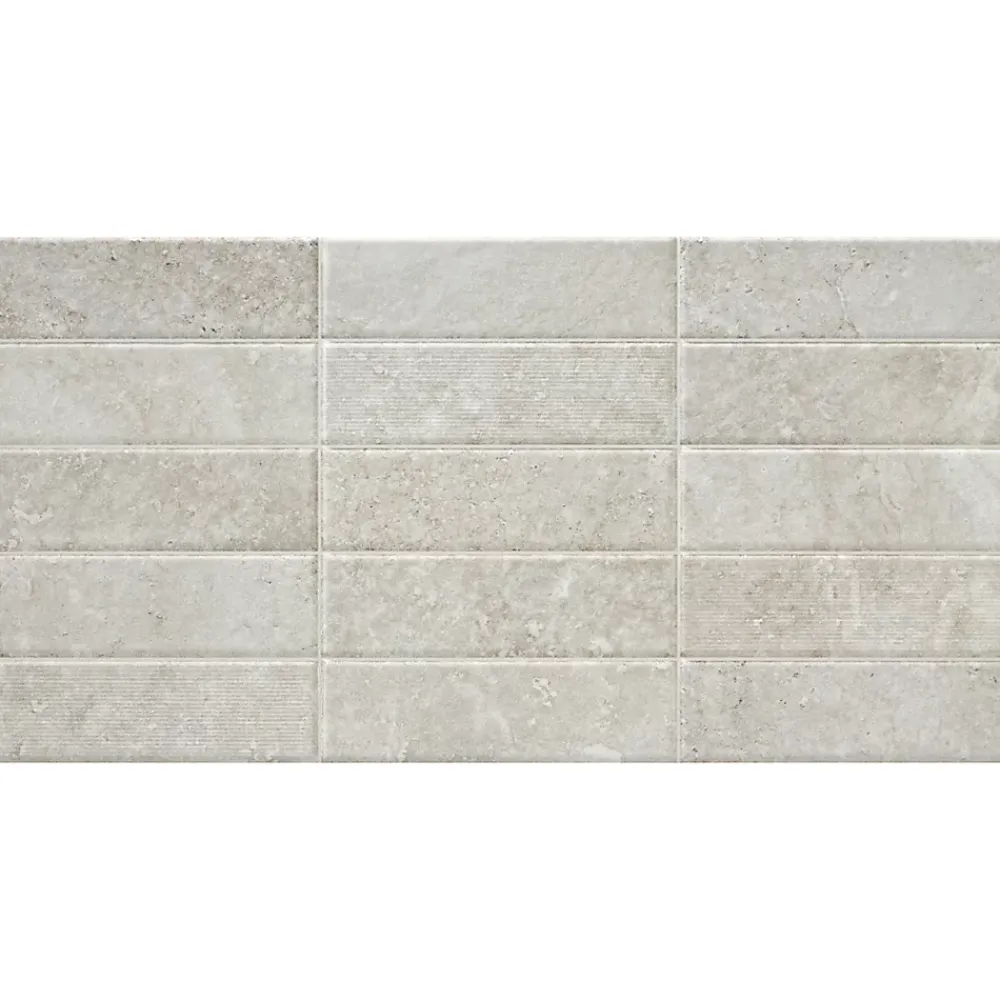 Alaplana Faïence Pour Douche|Faïence Effet Pierre<Faïence murale en terre cuite effet pierre gris décor mat L.60 x l.30 cm x ép.8,5 mm, Nor