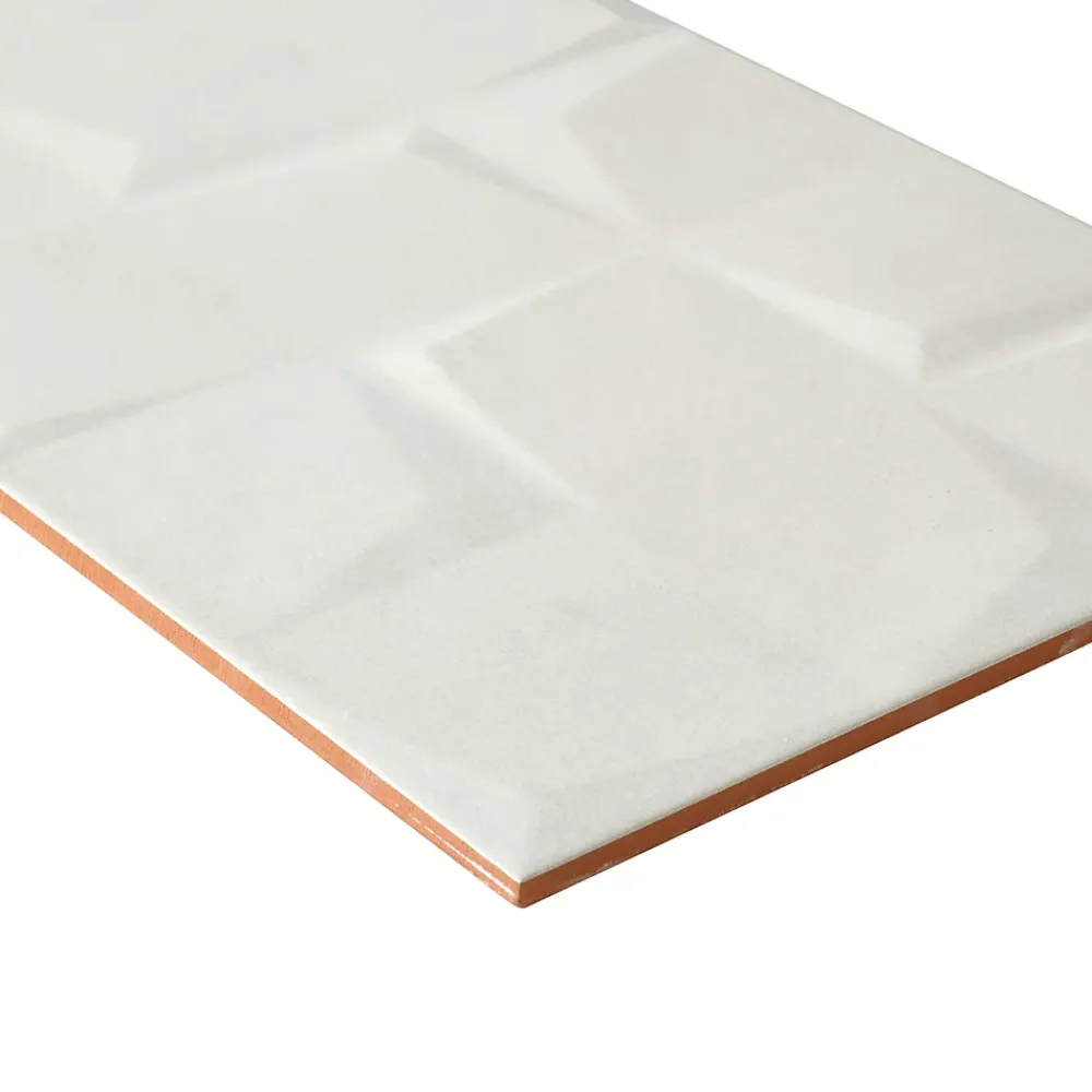 Alaplana Faïence Effet Béton|Carrelage Mural Pour Douche<Faïence murale en terre cuite effet béton décor blanc mat L.60 x l.30 cm x ép.8,5 mm, Taris