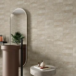 Alaplana Faïence Effet Pierre|Carrelage Mural Effet Pierre<Faïence murale en terre cuite effet pierre décor beige mat L.60 x l.30 cm x ép.8,5 mm, Nor