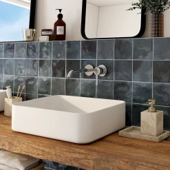 Faïence murale Funny Vintage bleu nuit 10 x 10 cm- Faïence Unie|Faïence Pour Douche